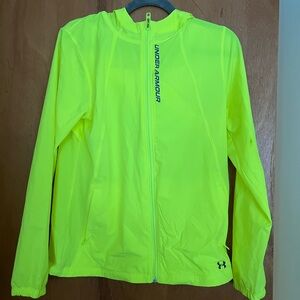 Under Armour Women’sNeon Yellow Full-Zip Hooded Jacket